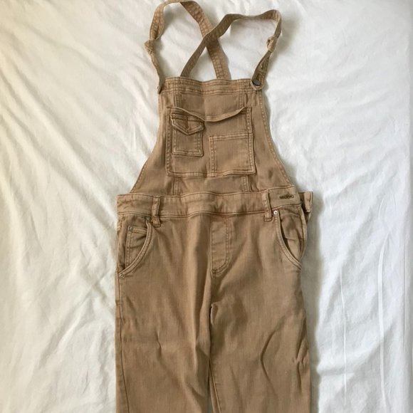 Free People Pants - Free People yellow overalls